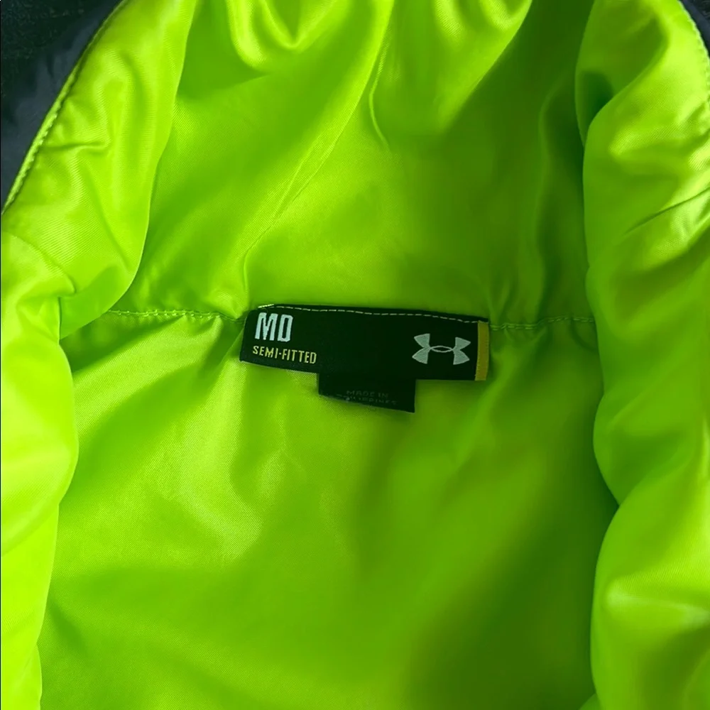 Under Armour Puffer Vest - Gray and Neon Yellow - Picture 2 of 4